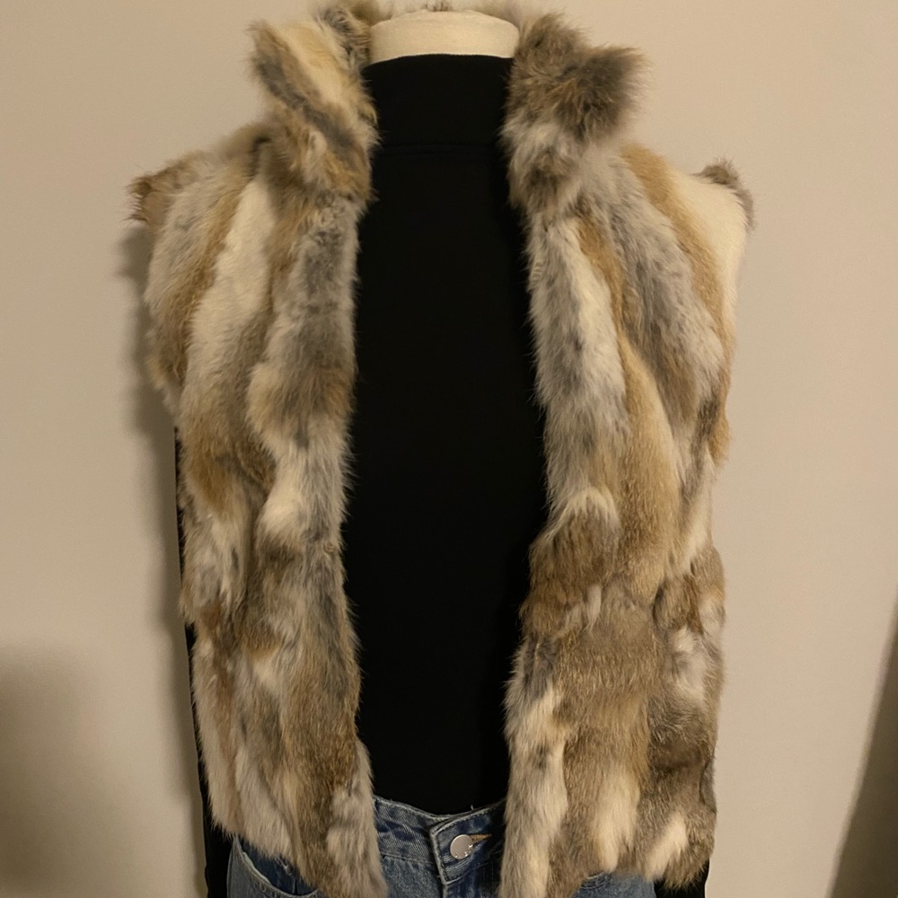 Real Rabbit Fur Vest sz S